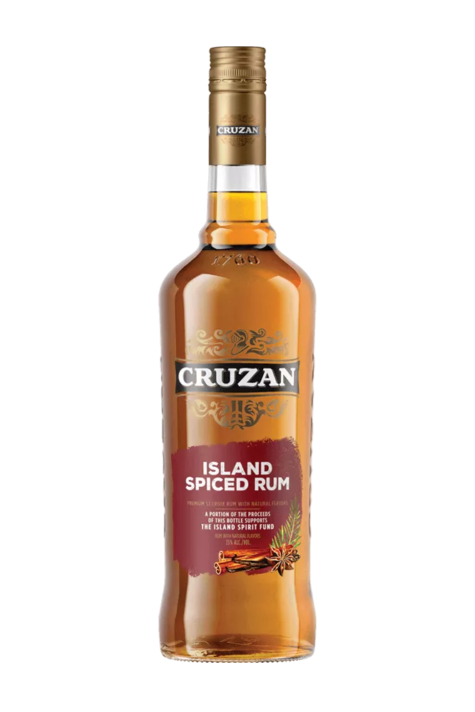 Glass bottle of Cruzan® Island Spiced Rum